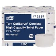 FACILITY MAINTENANCE SUPPLIES | Tork 2-Ply OptiServe High-Capacity Coreless Toilet Paper - White (18/Carton)