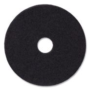 SPONGES AND SCRUBBERS | Boardwalk BWK4012BLA 12 in. Diameter Stripping Floor Pads - Black (5/Carton)