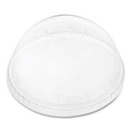 CUPS AND LIDS | Karat 12 oz. to 24 oz. Cold Cup No Hole Dome PET Plastic Lids - Clear (1000/Carton)