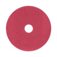 CLEANING AND SANITATION ACCESSORIES | Boardwalk BWK4018RED 18 in. Diameter Buffing Floor Pads - Red (5/Carton)