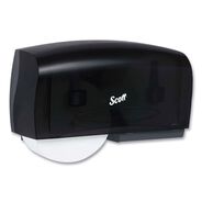 PAPER TOWELS AND NAPKINS | Scott 09608 Essential 20 in. x 6 in. x 11 in. Coreless Twin Jumbo Roll Tissue Dispenser - Black