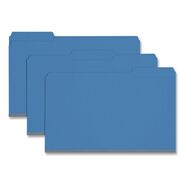 FILING AND FOLDERS | Smead 1/3-Cut Tabs Assorted Legal Size 1 in. Expansion Recycled Heavy Pressboard Folders - Dark Blue (25/Box)