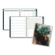 PAPER AND PRINTABLES | AT-A-GLANCE 11 in. x 8.5 in. 12-Month (Jan-Dec 2026) Emerald Isle Weekly/Monthly Planner - Green Marbled Cover
