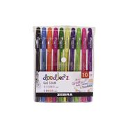 PRODUCTS | Zebra Doodler'z Bold 1 millimeter Stick Gel Pen - Assorted Fashion/Neon Ink/Barrel Colors (10/Pack)