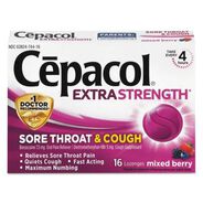 SNACKS | Lysol Sore Throat and Cough Lozenges - Mixed Berry (24 Packs/Carton)
