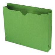 FILING AND FOLDERS | Smead Straight Tab Letter Size Colored File Jackets with Reinforced Double-Ply Tab - Green (50/Box)