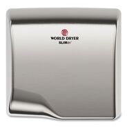 PRODUCTS | WORLD DRYER 110-240V 13.87 in. x 13 in. x 7 in. Brushed Stainless Steel SLIMdri Hand Dryer