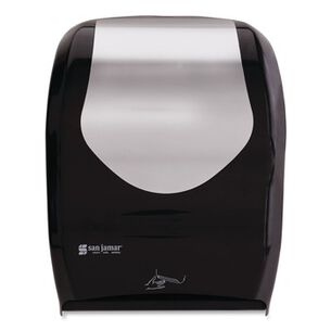 PAPER TOWEL HOLDERS | San Jamar 16.5 in. x 9.75 in. x 12 in. Smart System with iQ Sensor Towel Dispenser - Black/Silver