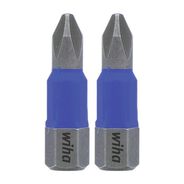 DRILL DRIVER BITS | Wiha Tools 70002 2-Piece TerminatorBlue 1 in. Phillips No. 2 Impact Bit