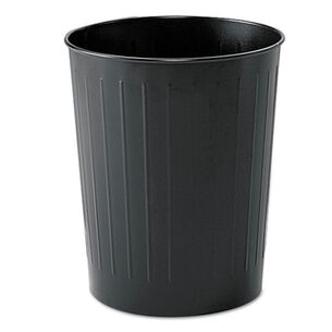 PRODUCTS | Safco 6-Gallon Round Steel Wastebaskets - Black