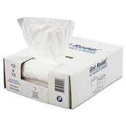 TRASH WASTE BINS | Inteplast Group BLR121206 3-Quart 0.24 mil. 12 in. x 12 in. Ice Bucket Liner Bags - Clear (1000/Carton)
