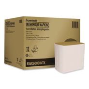 PAPER TOWELS AND NAPKINS | Boardwalk 6.3 in. x 8.5 in. 1-Ply Interfold Napkins - Kraft (12/Carton)