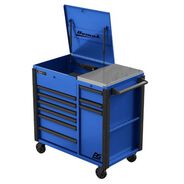 UTILITY CARTS | Homak RSPRO 44 in. 9-Drawer Power Service Cart - Blue
