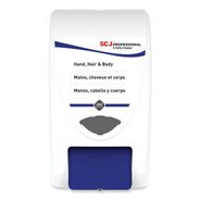 FACILITY MAINTENANCE SUPPLIES | SC Johnson SHW2LDP 6.4 in. x 5.7 in. x 11.5 in. 2 L Cleanse Hand, Hair and Body Dispenser - White/Blue (8/Carton)