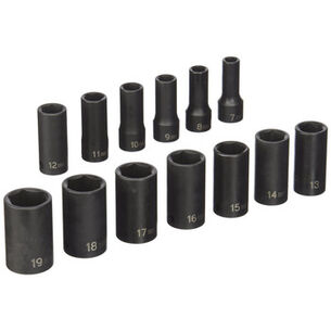 PRODUCTS | Grey Pneumatic 13-Piece 3/8 in. Drive 6-Point Metric Semi-Deep Impact Socket Set