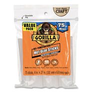 OFFICE AND OFFICE SUPPLIES | Gorilla Glue 0.27 in. Diameter x 4 in. Mini Hot Glue Sticks - Dries Clear (75/Pack)