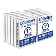 PRODUCTS | Samsill 11 in. x 8.5 in. 1 in. Capacity 3 Rings Economy Round Ring View Binder - White (12/Carton)