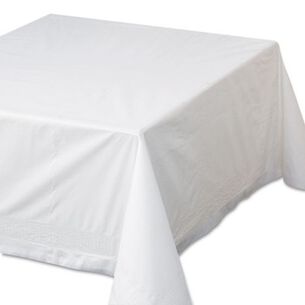 | Hoffmaster 210066 72 in. x 72 in. Tissue/Poly Tablecovers - White (25/Carton)