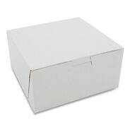 TABLETOP AND SERVEWARE | SCT 3 in. x 6 in. x 6 in. Paper Standard One-Piece Non-Window Bakery Boxes - White (250/Carton)