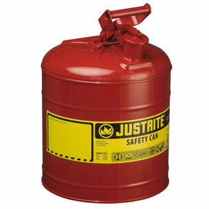 GAS CANS | Justrite Type I Steel Safety Can for Flammables (5 Gallons)