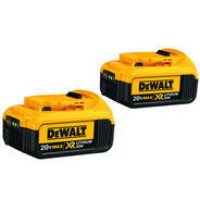 POWER TOOL ACCESSORIES | Dewalt DCB204-2 (2) 20V MAX Premium XR 4 Ah Lithium-Ion Batteries