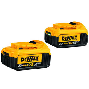 PRODUCTS | Dewalt (2) 20V MAX Premium XR 4 Ah Lithium-Ion Batteries