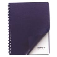BINDING SUPPLIES | GBC 11.25 in. x 8.75 in. Leather-Look Unpunched Presentation Covers for Binding Systems - Navy (100 Sets/Box)