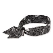 COOLING GEAR | Ergodyne Chill-Its 6700 One Size Fits Most Cooling Bandana Polymer Tie Headband - Skulls