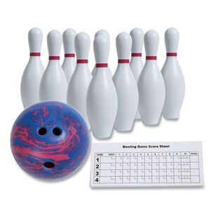 OUTDOOR GAMES | Champion Sports Plastic/Rubber Bowling Set - White (1 Set)