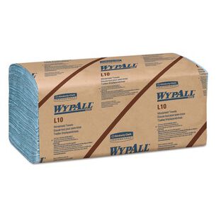 CLEANING AND SANITATION | WypAll L10 9.38 in. x 10.25 in. 2-Ply Banded Windshield Wipers - Light Blue (140/Pack, 16 Packs/Carton)