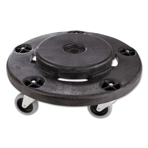 DOLLIES | Rubbermaid Commercial 18 in. x 6.63 in. 250 lbs. Capacity Brute Round Twist On/Off Dolly - Black