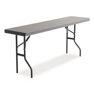 FOLDING TABLES | Iceberg IndestrucTable 48 in. x 24 in. x 29 in. Commercial Folding Table - Rectangular Charcoal
