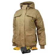 CLOTHING AND GEAR | Dewalt 20V Lithium-Ion Cordless Women's Heavy Duty Ripstop Heated Jacket (2 Ah) - Large, Dune