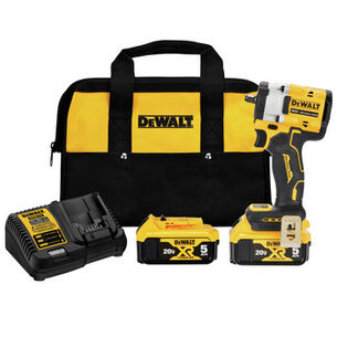 IMPACT WRENCHES | Dewalt ATOMIC 20V MAX Brushless Lithium-Ion 3/8 in. Cordless Impact Wrench with Hog Ring Anvil Kit with 2 Batteries (5 Ah)