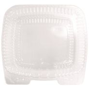 FOOD TRAYS CONTAINERS LIDS | Handi-Foil HFA 6091S-250 8 in. x 3 in. x 8.87 in. 46 oz. Handi-Lock Plastic Food Container - Clear (250/Carton)
