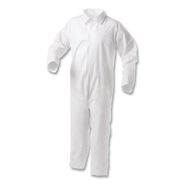 BIB OVERALLS | Ansell Zipper Front A35 Liquid and Particle Protection Coveralls - 2X-Large White (25/Carton)