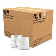 PAPER AND DISPENSERS | GEN 1-Ply Septic Safe Individually Wrapped Rolls Standard Bath Tissue - White (1000 Sheets/Roll, 96 Wrapped Rolls/Carton)
