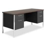 PRODUCTS | Alera 60 in. x 24 in. x 29.5 in. Double Pedestal Steel Credenza - Mocha/Black