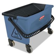 MOP BUCKETS | Rubbermaid Commercial 3 gal. Microfiber Finish Bucket with Lid - Blue