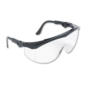 SAFETY GLASSES | MCR Safety Tomahawk Wraparound Safety Glasses with Black Nylon Frame - Clear (12/Box)