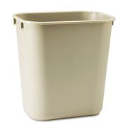 TRASH WASTE BINS | Rubbermaid Commercial 3.5-Gallon Rectangular Deskside Wastebasket - Beige