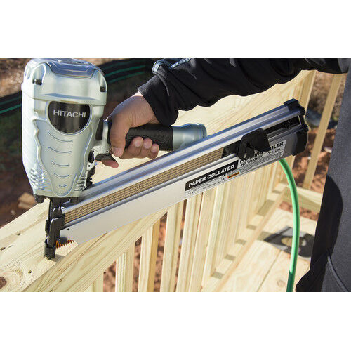 Hitachi 35Degree Paper Collated 31/2 in. Strip Framing Nailer NR90AD