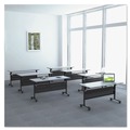  | Alera ALEVA737260BK Valencia 58w x 19-3/4d Modesty Panel Flip-Down Training Table Base - Black (1 Kit) image number 4