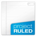 Office Jansan | Ampad 20-813 Gold Fibre 8.5 in. x 11.75 in. Wirebound Project Notes Pad - Gray/Gold Cover/White Pad (70 Sheets/Pad) image number 2