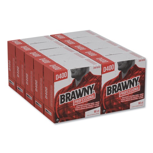 Paper Towels and Napkins | Georgia-Pacific 20070/03 9.25 in. x 16.3 in. 1-Ply Medium Duty Premium DRC Wipers - Unscented, White (90 Wipes/Box, 10 Boxes/Carton) image number 0