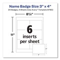 Office Jansan | Avery 08780 4 in. x 3 in. Horizontal Magnetic Style Name Badge Kit - White (24/Pack) image number 2