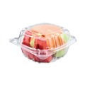 Last Chance for these Amazing Deals | Dart C53PST1 ClearSeal 5.4 in. x 5.3 in. x 2.6 in. 13.8 oz. Hinged-Lid Plastic Sandwich Containers - Clear (500/Carton) image number 4
