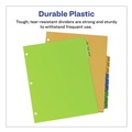 Office Jansan | Avery 11331 11 in. x 8.5 in. 12-Tab Jan. to Dec. Durable Preprinted Plastic Tab Dividers - Assorted (1-Set) image number 4