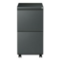 Office Carts & Stands | Alera ALEPBFFCH 14.96 in. x 19.29 in. x 27.75 in. 2 Legal/Letter-Size File Drawers Left or Right File Pedestal with Full-Length Pull - Charcoal image number 1