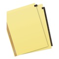 Office Jansan | Avery 11352 11 in. x 8.5 in. 31-Tab Preprinted Leather 1 to 31 Tab Dividers with Gold Reinforced Edge - Black/Buff (1-Set) image number 1